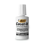 BIC Cover-It, Correction Fluid, White, PK12 WOC12